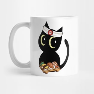 Sushi Chef Black Cat Mug